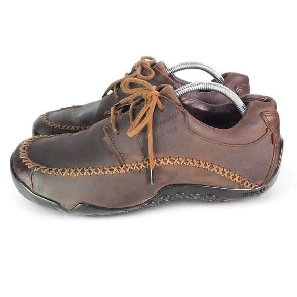 Wolverine ICS Weston Moc Toe Casual Leather Sneakers Brown W05822 Men's 10M - Picture 2 of 11